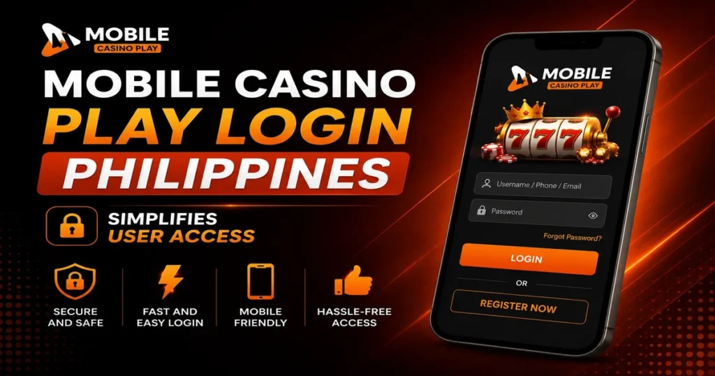 image of mobile casino play login philippines simplifies user access
